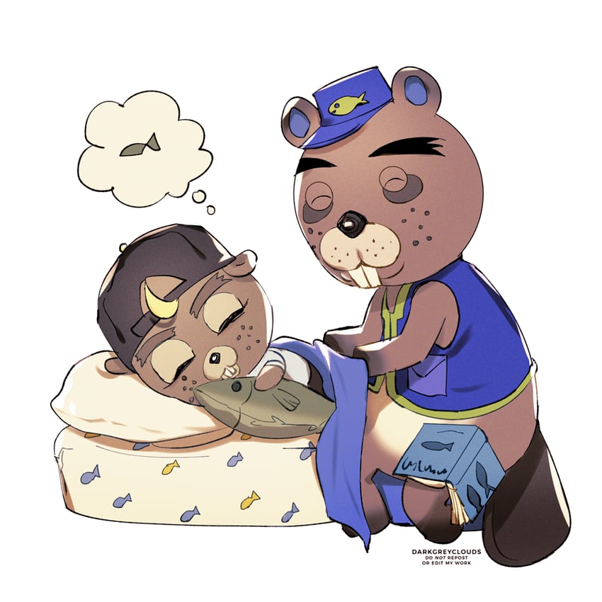 c.j. and chip (animal crossing and 1 more) drawn by darkgreyclouds