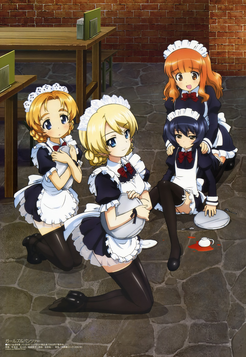 darjeeling, takebe saori, reizei mako, and orange pekoe (girls und panzer and 1 more) drawn by sugimoto_isao