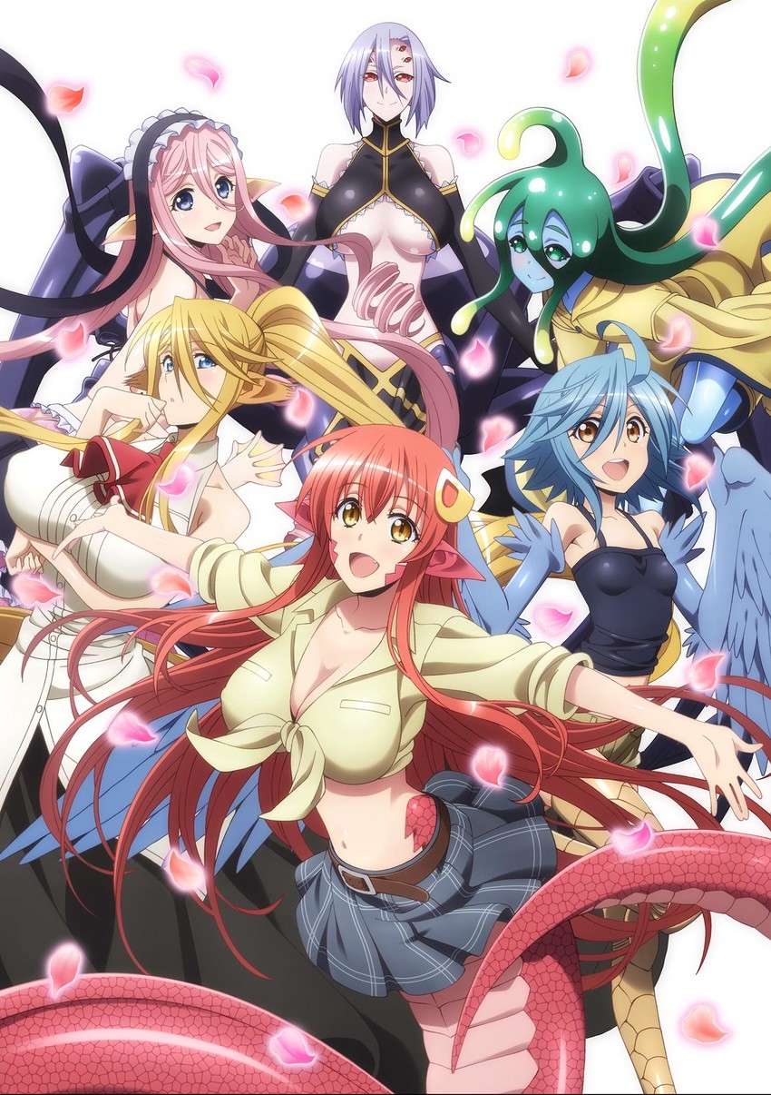 miia, papi, rachnera arachnera, centorea shianus, suu, and 1 more (monster musume no iru nichijou)