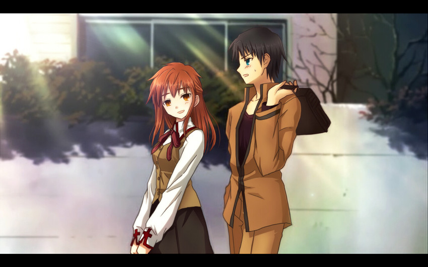 tohsaka rin and emiya shirou (fate and 1 more) drawn by sora_(yukimi_shiro)