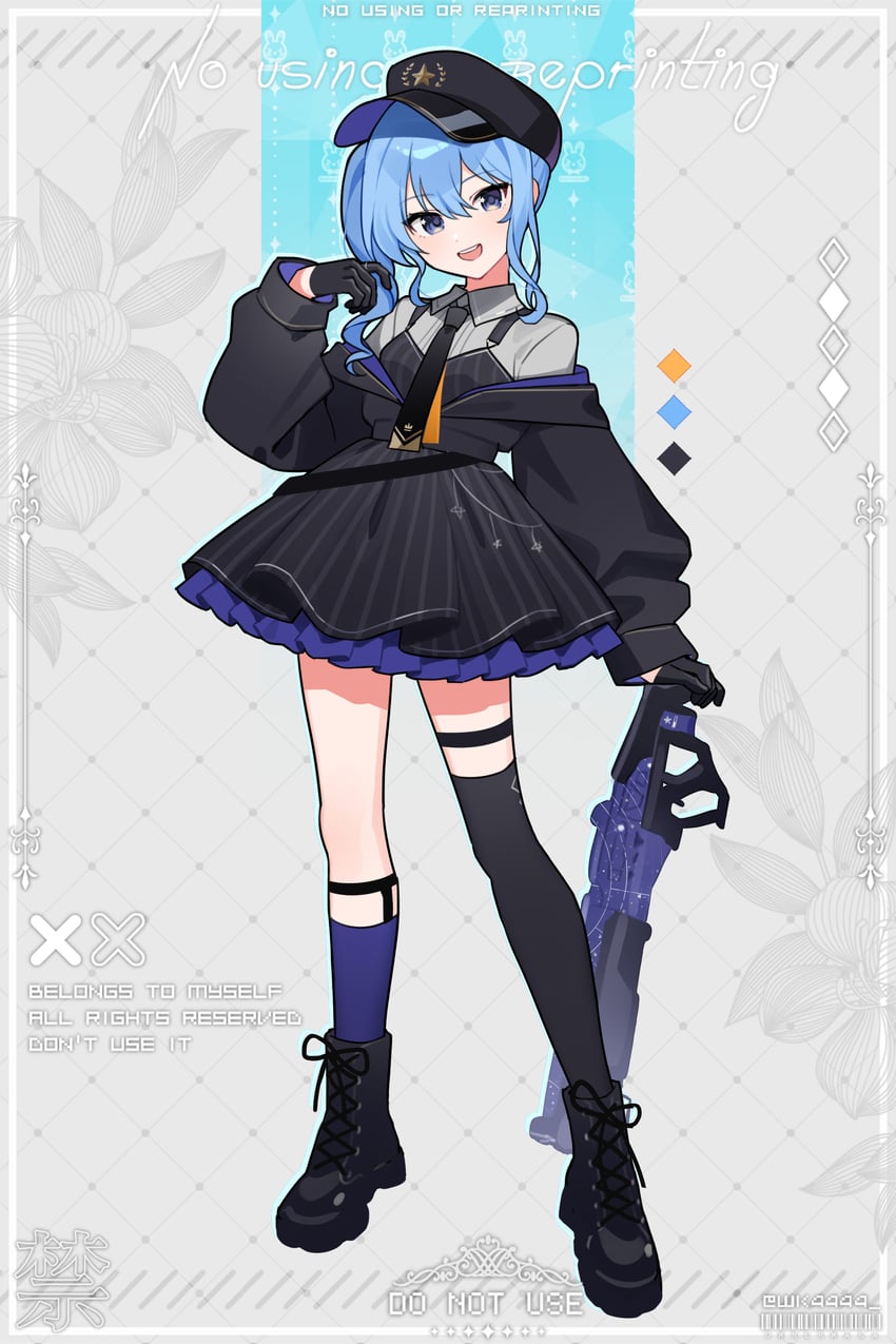 hoshimachi suisei (hololive and 1 more) drawn by waka_(wk4444)