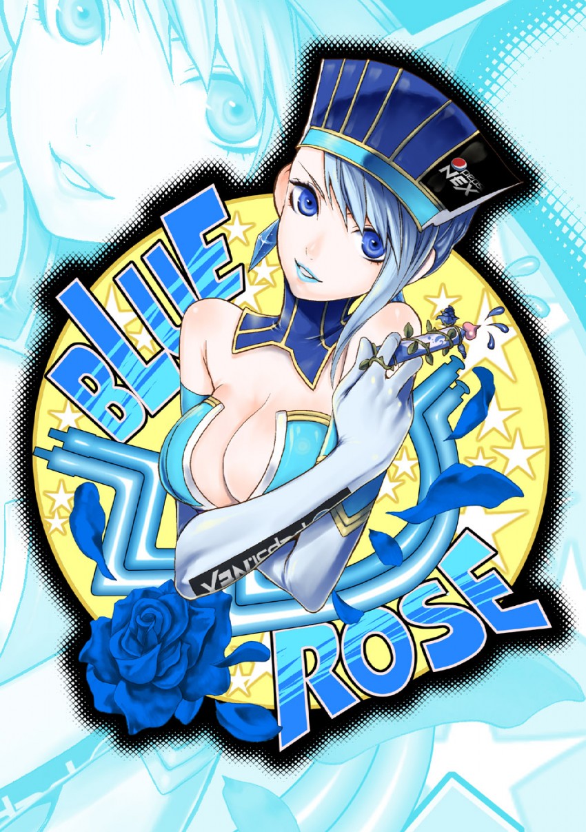 karina lyle and blue rose (tiger & bunny) drawn by p-kana