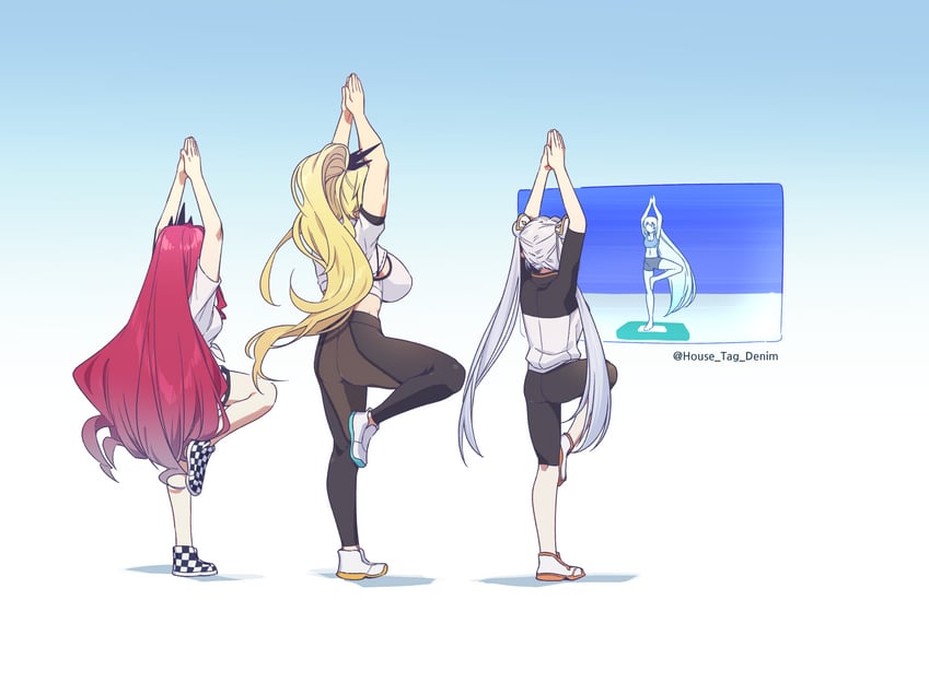 baobhan sith, morgan le fay, barghest, wii fit trainer, and britomart (fate and 2 more) drawn by house_tag_denim