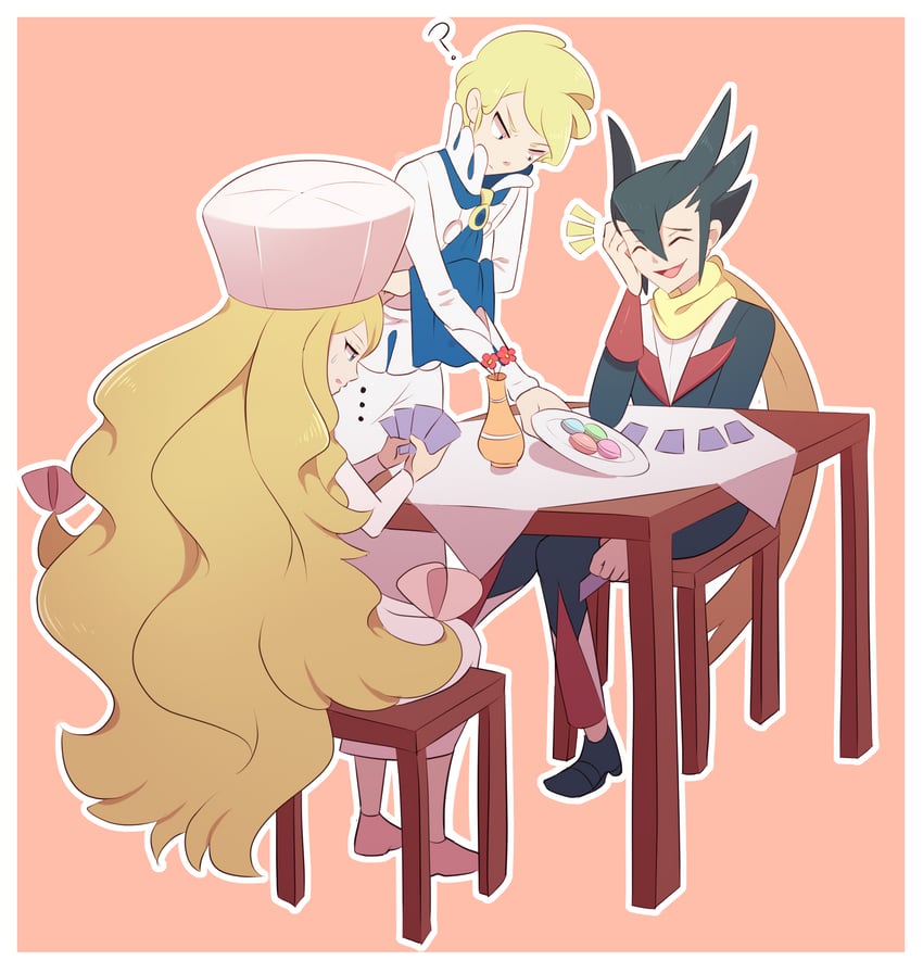 grimsley, caitlin, and siebold (pokemon and 2 more) drawn by naelle_(pkmn_realidea)