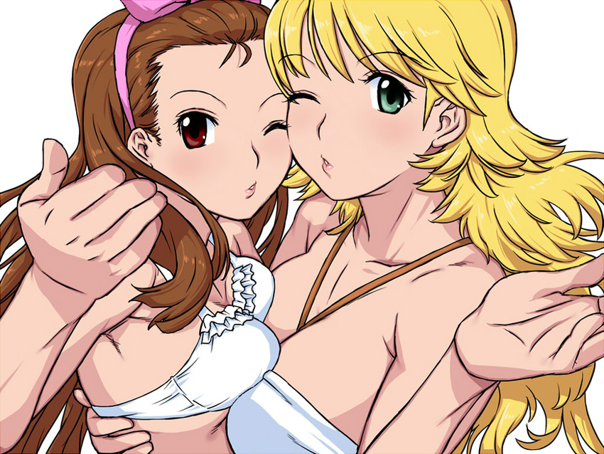 hoshii miki and minase iori (idolmaster) drawn by hisakawa_riho