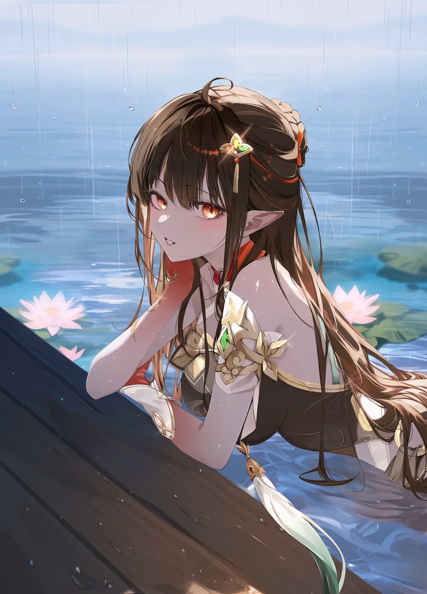 lingsha (honkai and 1 more) drawn by luna_night