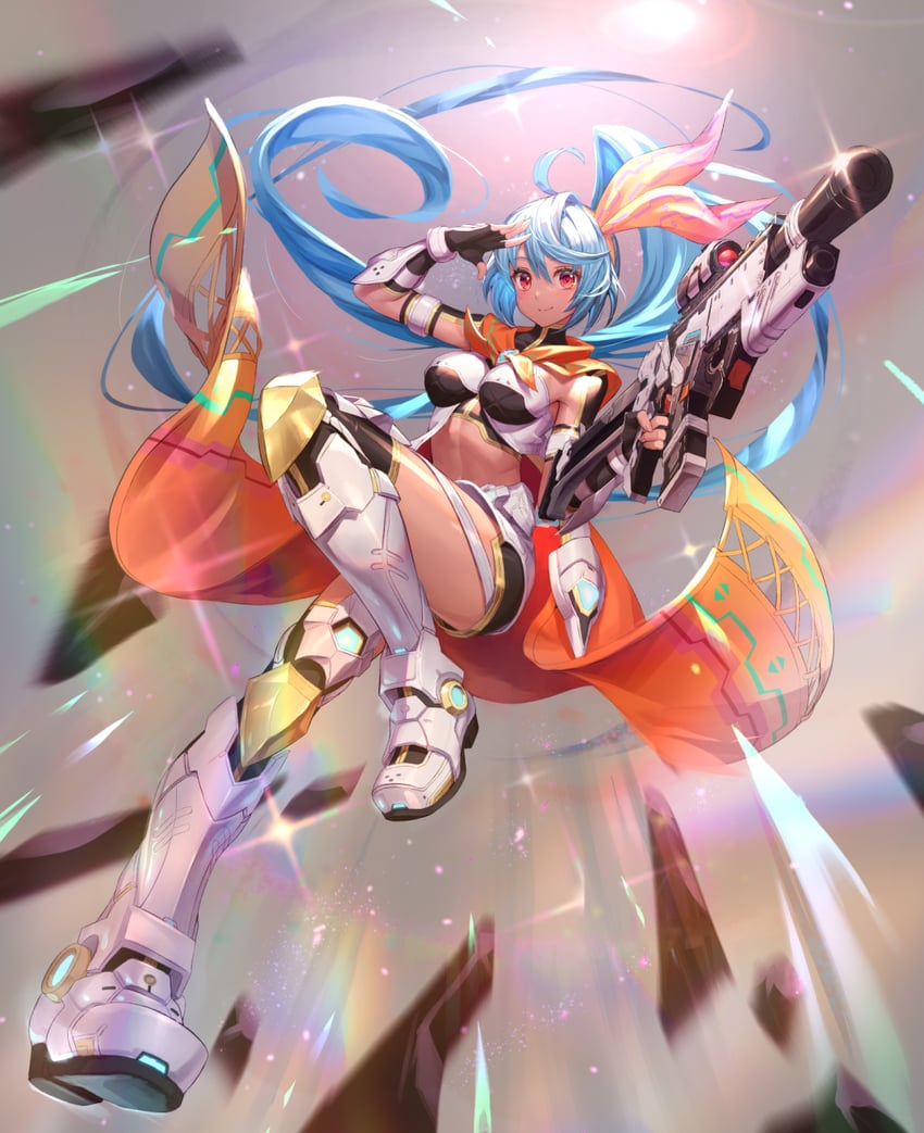 aina (phantasy star and 2 more) drawn by inari_kei