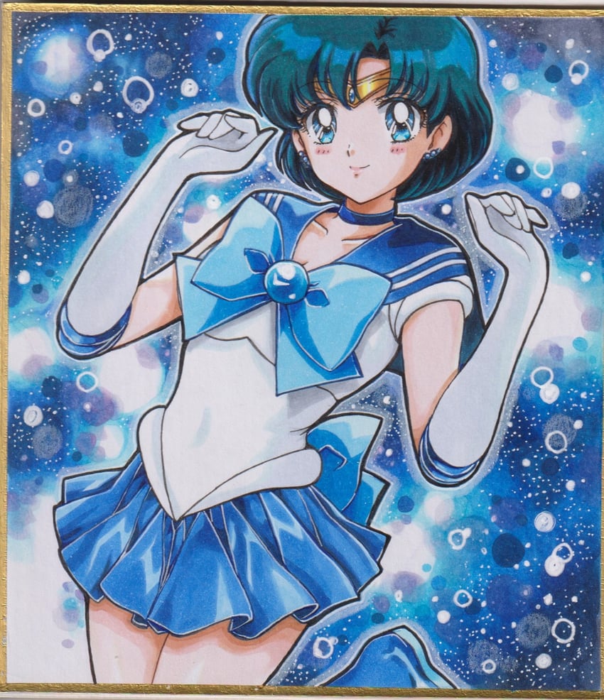 mizuno ami and sailor mercury (bishoujo senshi sailor moon) drawn by user_kztc4472