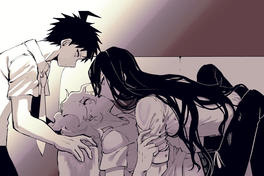 komaeda nagito, hinata hajime, and kamukura izuru (danganronpa and 1 more) drawn by seumol_sx