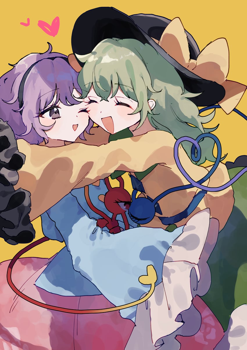 komeiji koishi and komeiji satori (touhou) drawn by kozomezuki