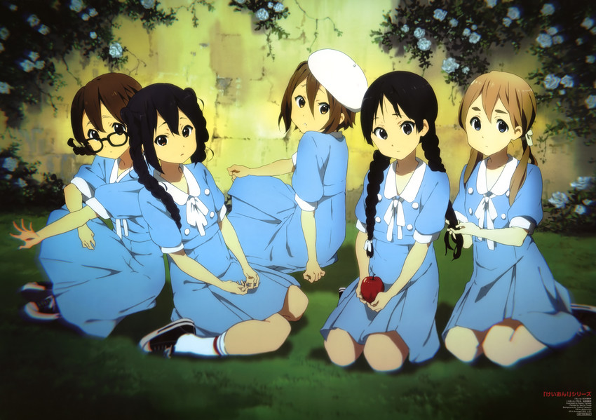 akiyama mio, nakano azusa, hirasawa yui, tainaka ritsu, and kotobuki tsumugi (k-on! and 2 more) drawn by yamada_naoko