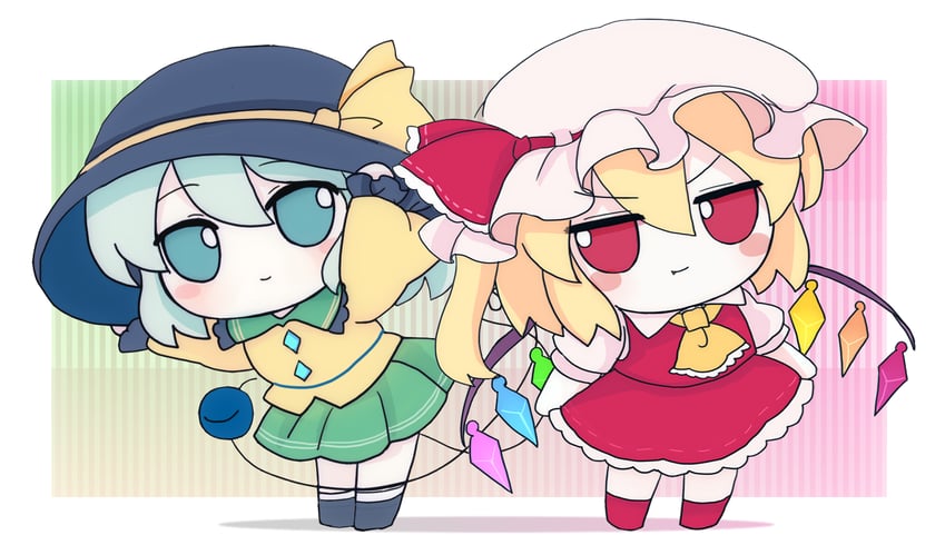 flandre scarlet and komeiji koishi (touhou) drawn by azuma_meri