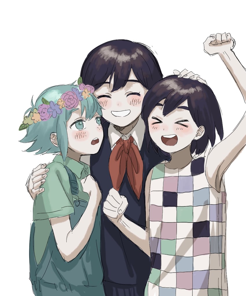 basil, mari, and kel (omori) drawn by renshu_usodayo