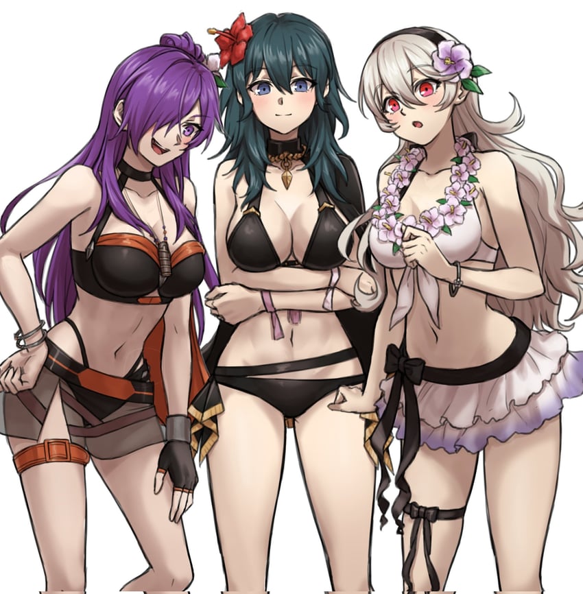 female byleth, female corrin, and female shez (fire emblem and 4 more) drawn by zuzu_(ywpd8853)