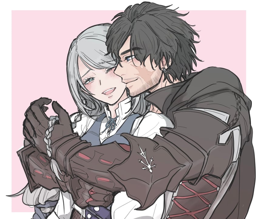 clive rosfield and jill warrick (final fantasy and 1 more) drawn by mimoza_(acacia_moc)