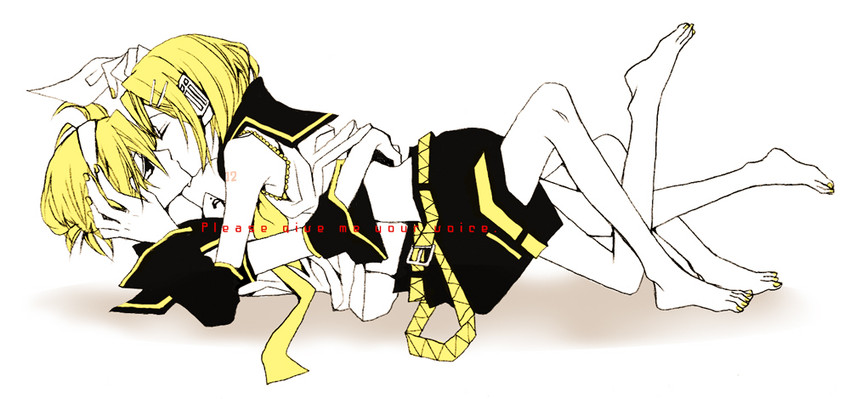 kagamine rin and kagamine len (vocaloid) drawn by kira_(pichica)