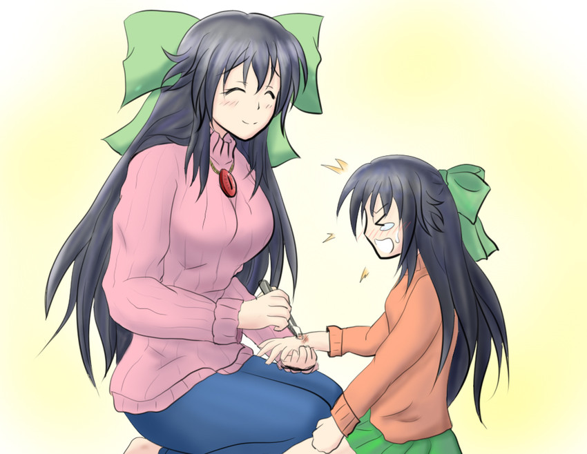 reiuji utsuho and kokuu haruto (original and 1 more) drawn by azumax