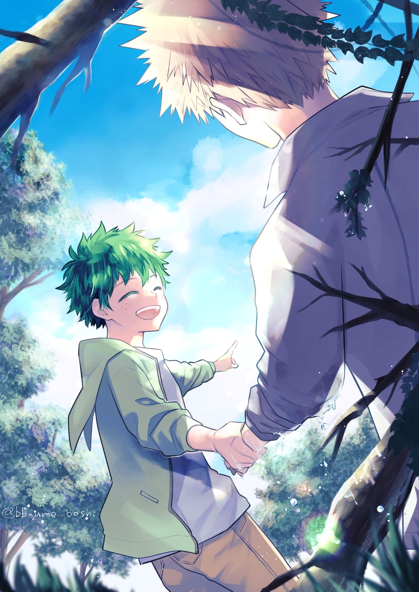 midoriya izuku and bakugou katsuki (boku no hero academia) drawn by ume_(326310)