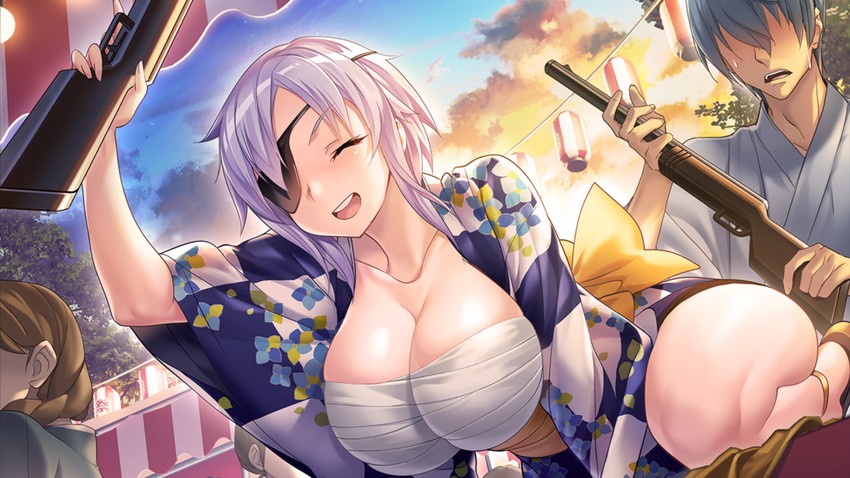 aina winchester and fuuma kotarou (taimanin and 1 more)