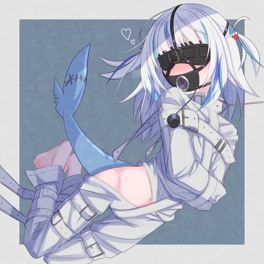 gawr gura (hololive and 1 more) drawn by menou_74
