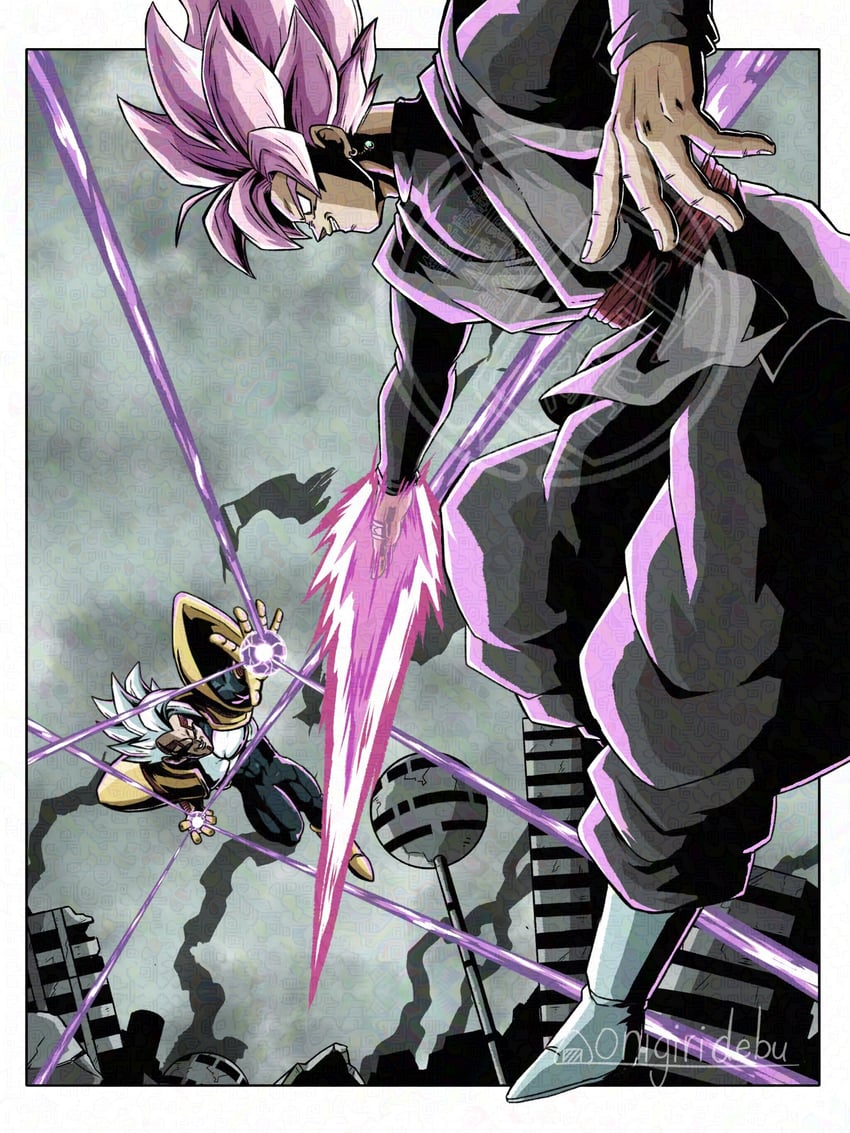 goku black and baby vegeta (dragon ball and 2 more) drawn by debudebumetabo