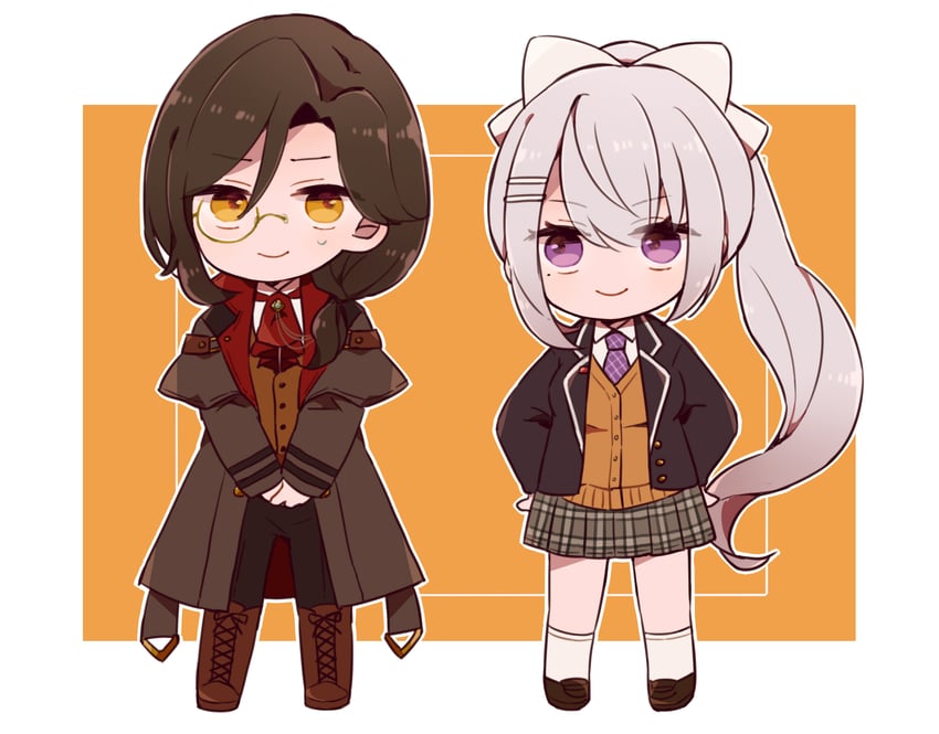 higuchi kaede and shellin burgundy (nijisanji) drawn by yuki_(yu_kix8)