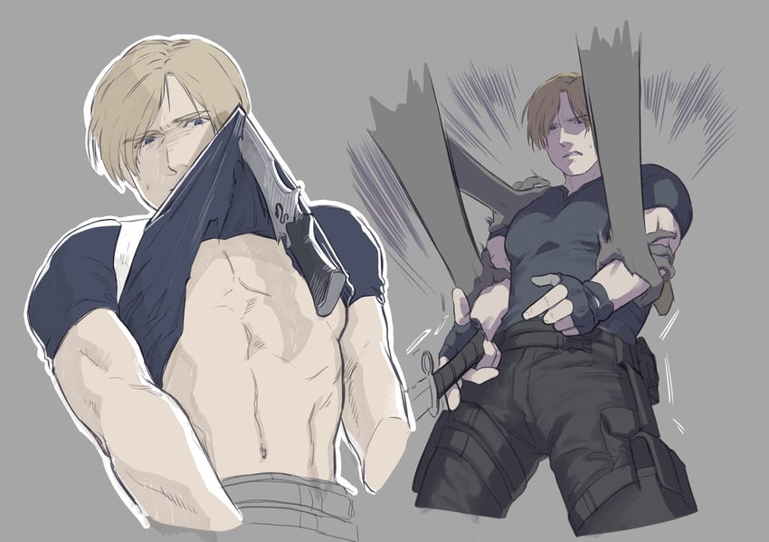 leon s. kennedy (resident evil and 1 more) drawn by ya2der2