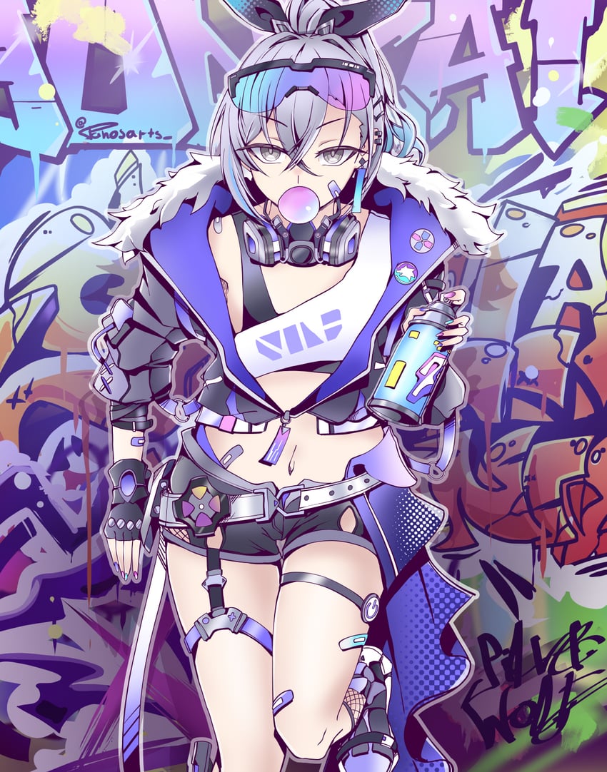 silver wolf (honkai and 1 more) drawn by panosarts