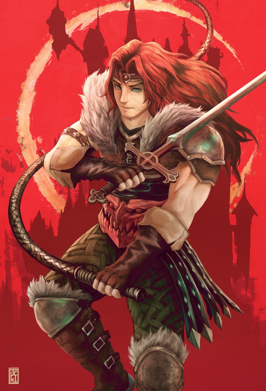 simon belmont (castlevania) drawn by uchi_vs_the_world