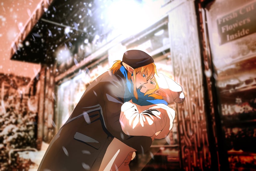 link and princess zelda (the legend of zelda and 2 more) drawn by big_egg526