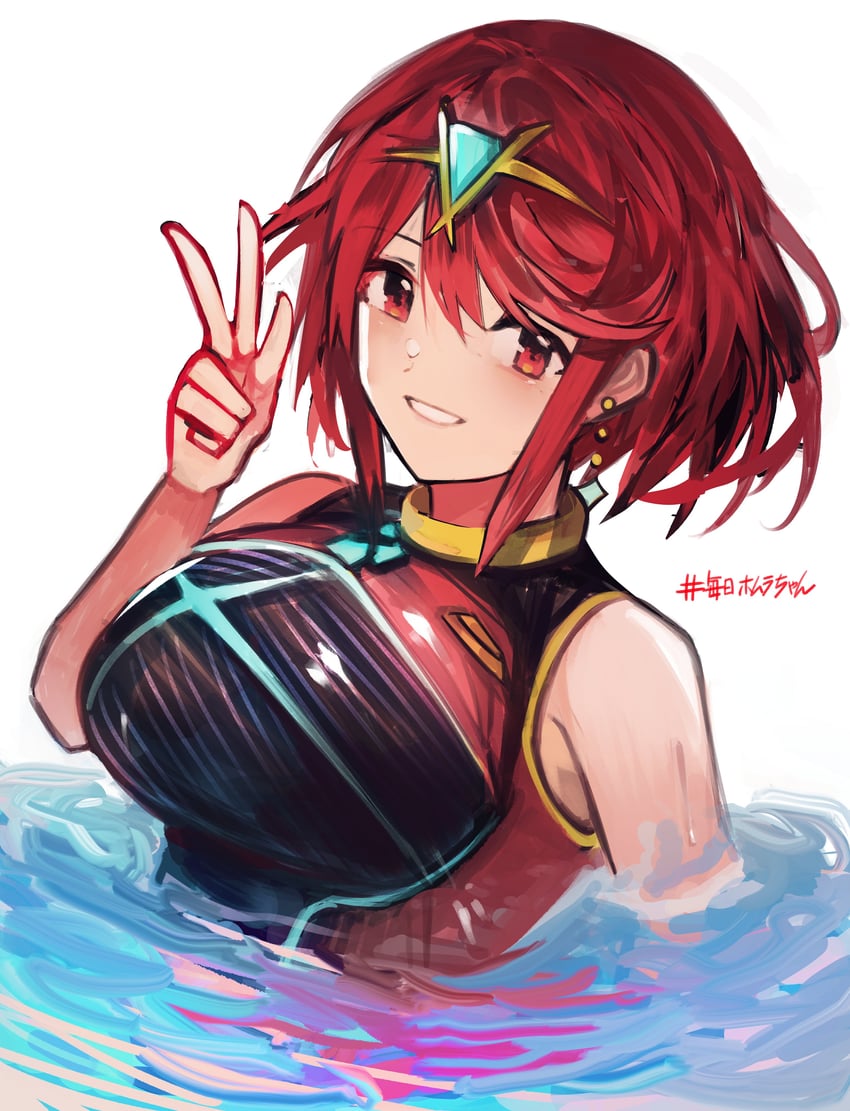 pyra (xenoblade chronicles and 1 more) drawn by tarbo_(exxxpiation)