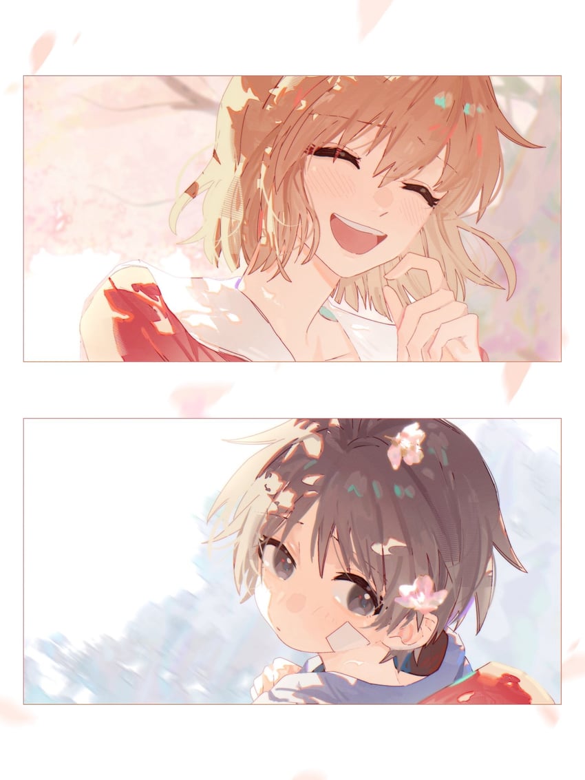kikuchi makoto and hagiwara yukiho (idolmaster and 1 more) drawn by yumi_xsh