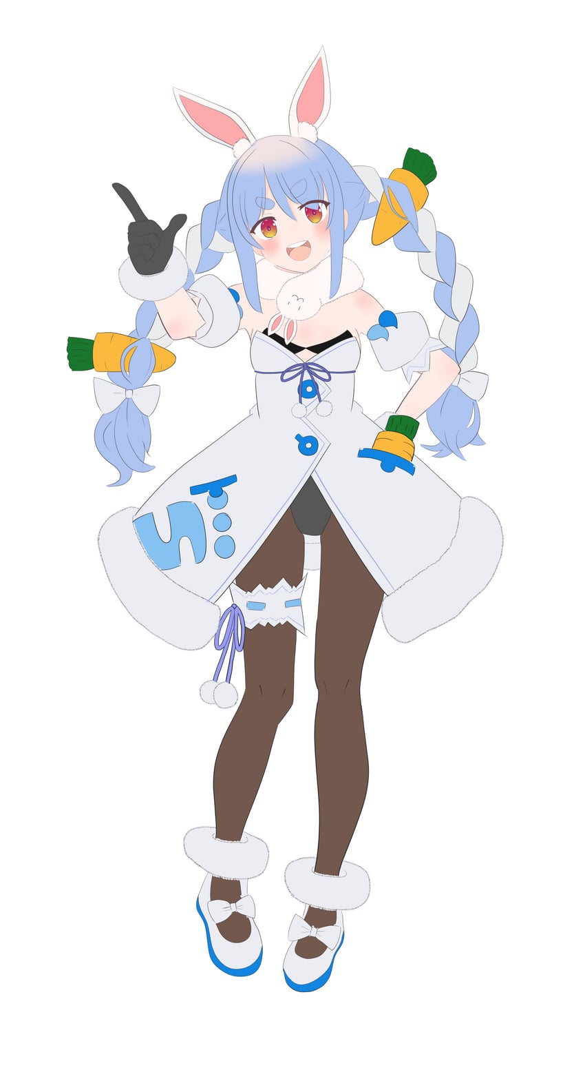 usada pekora and don-chan (hololive) drawn by kuronagirai