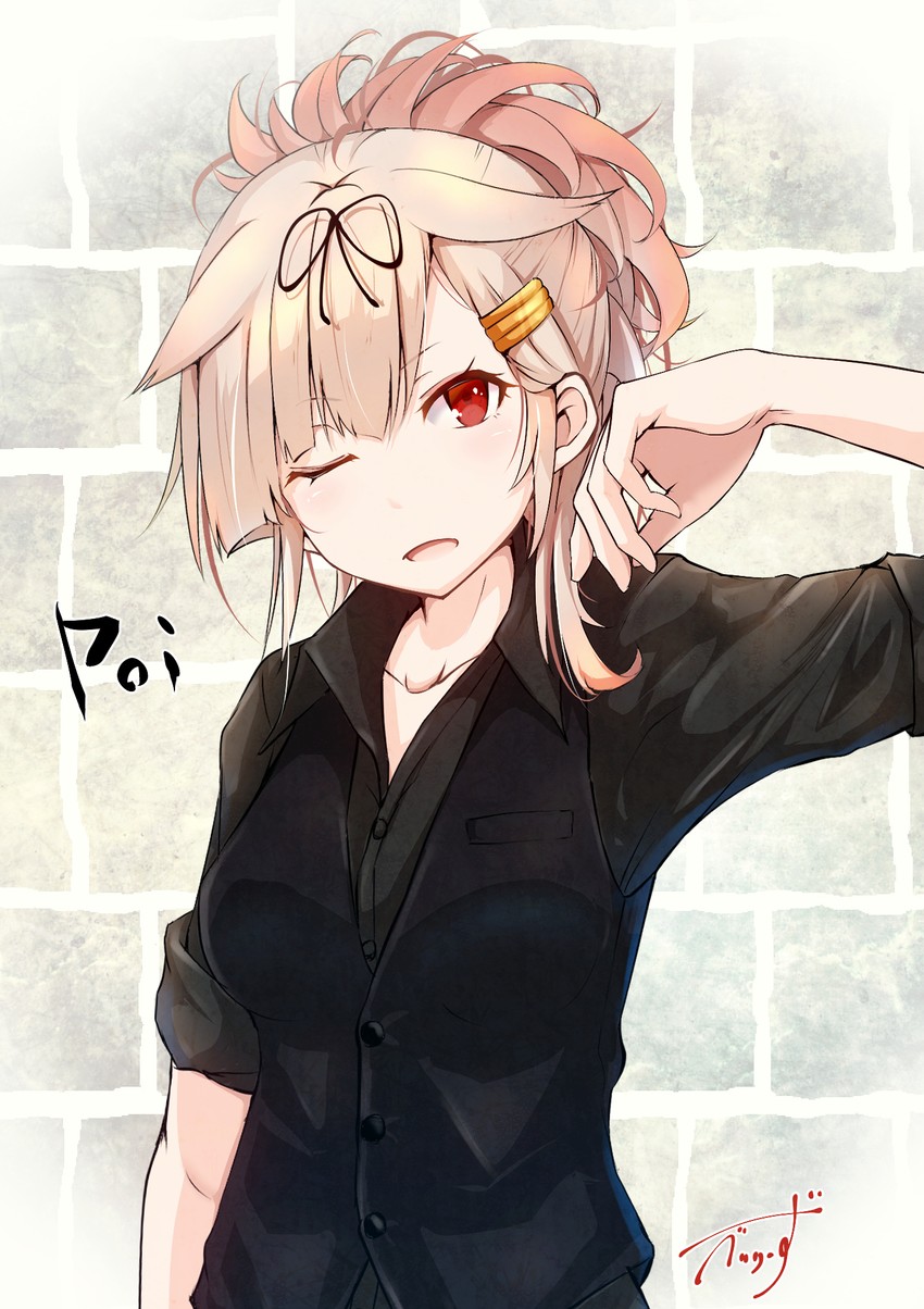 yuudachi and yuudachi kai ni (kantai collection) drawn by baileys_(tranquillity650)