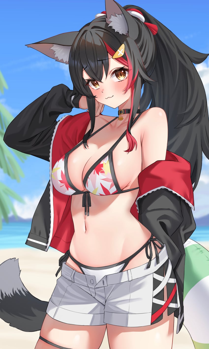 ookami mio (hololive) drawn by ai_(u_e_o_o)