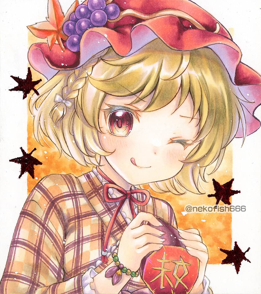 aki minoriko (touhou and 1 more) drawn by nekofish666