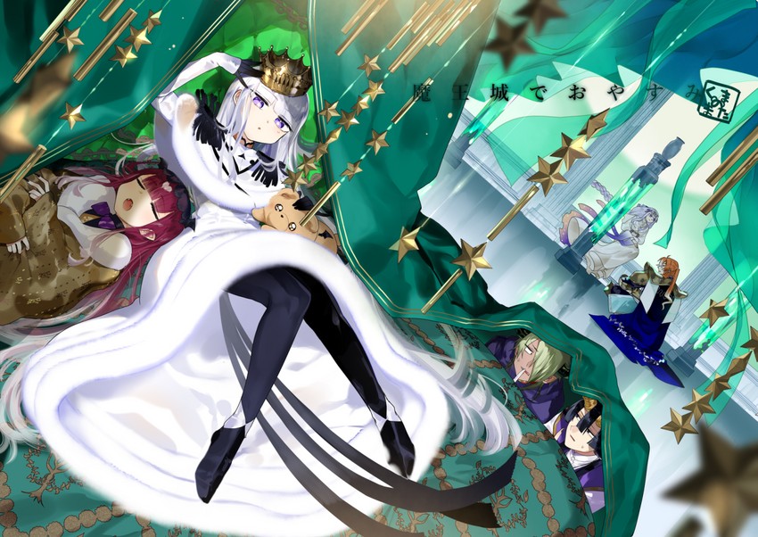 aurora sya lis kaymin, demon cleric, teddy demon, demon king tasogare, and succyun (maou-jou de oyasumi) drawn by dotaku