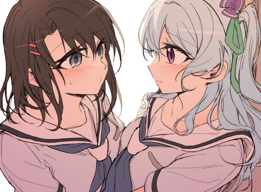 okusawa misaki and matsubara kanon (bang dream!) drawn by opi