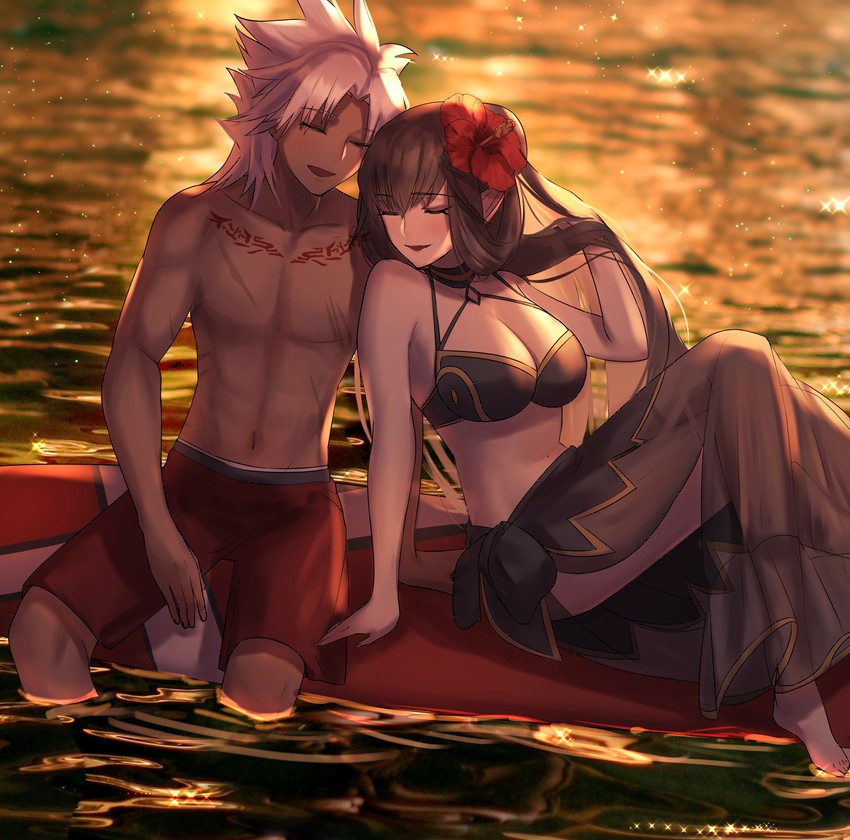 semiramis and amakusa shirou (fate and 2 more) drawn by dolce_(dolsuke)