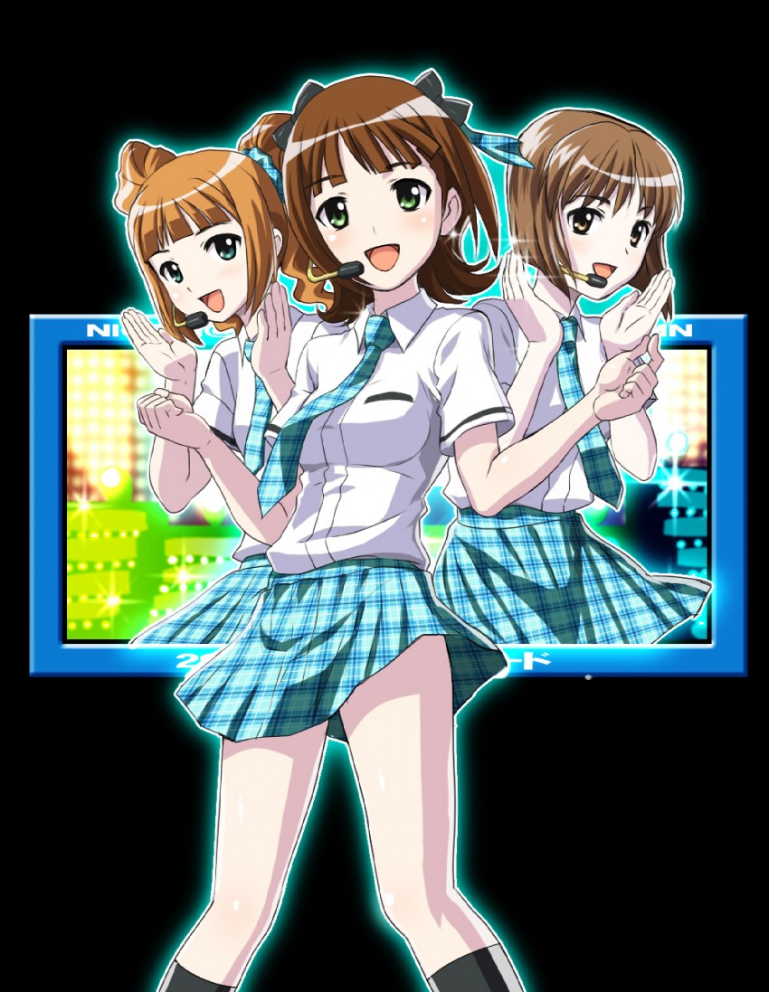 amami haruka, takatsuki yayoi, and hagiwara yukiho (idolmaster and 1 more) drawn by g-tetsu
