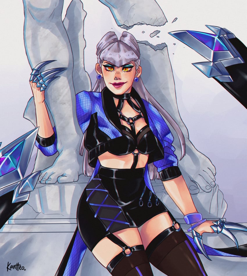 evelynn and k/da all out evelynn (league of legends) drawn by kantteo