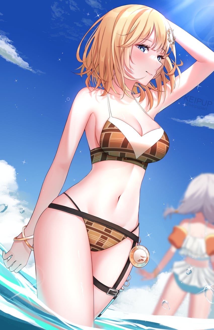 gawr gura and watson amelia (hololive and 1 more) drawn by keipup