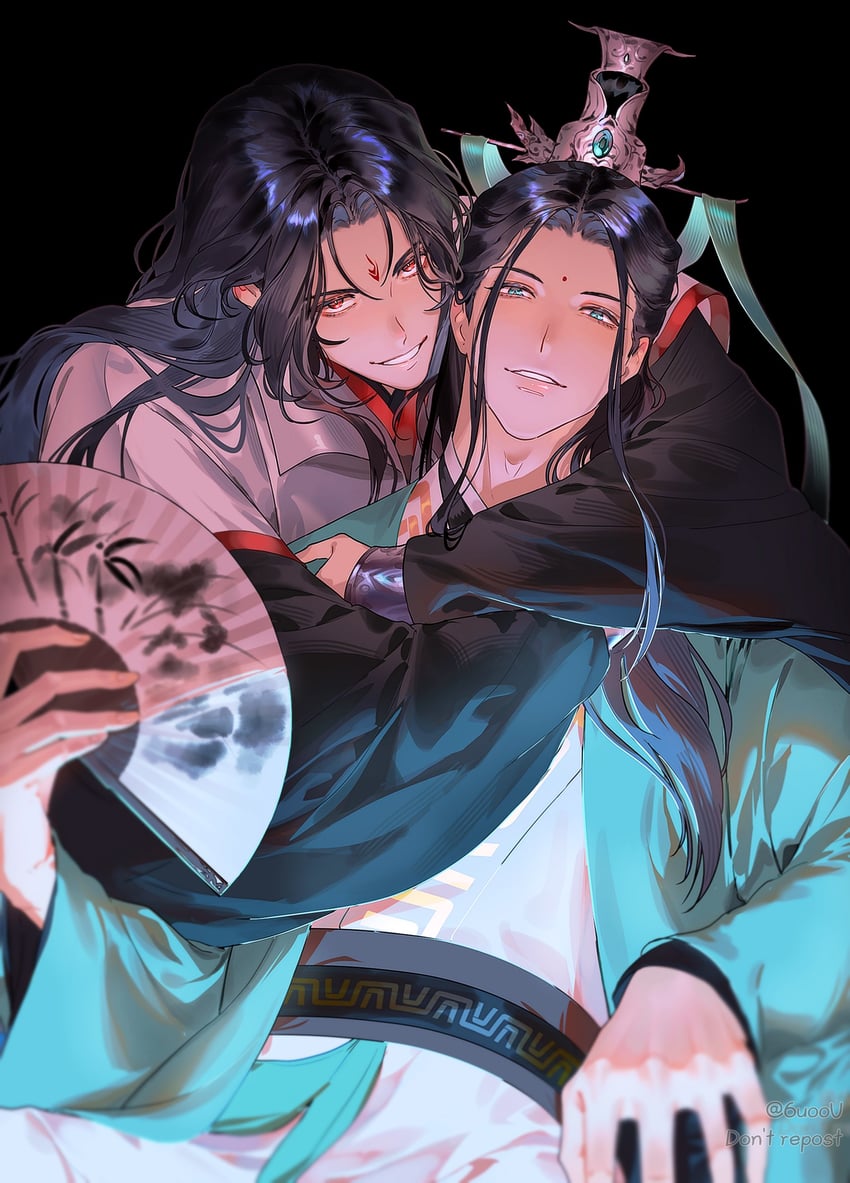 shen qingqiu and luo binghe (renzha fanpai zijiu xitong) drawn by 6uoou