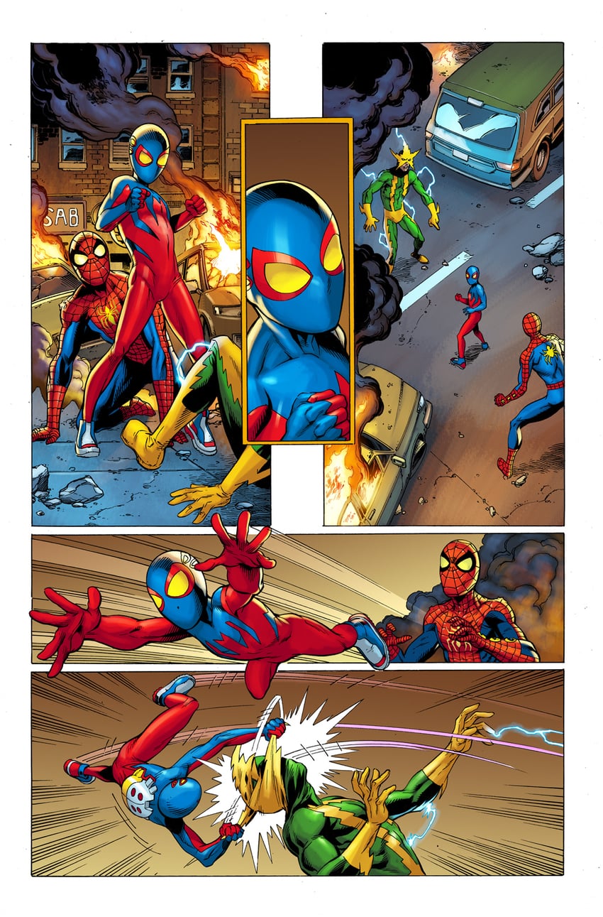 spider-man, spider-boy, bailey briggs, and electro (marvel and 2 more)
