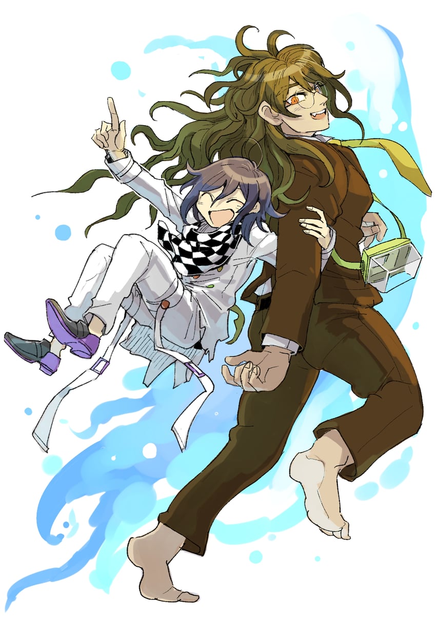 oma kokichi and gokuhara gonta (danganronpa and 1 more) drawn by kumakoro_(tetsupag)