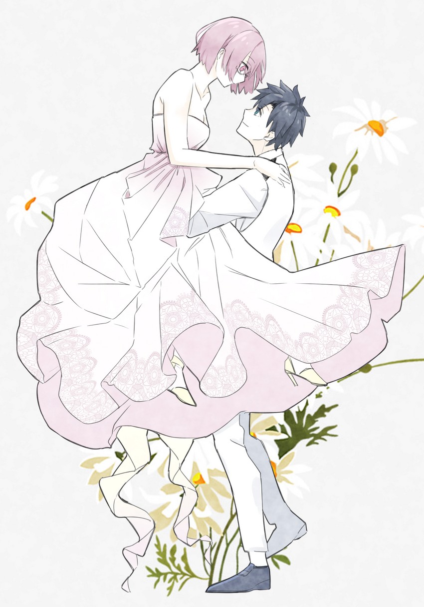 mash kyrielight and fujimaru ritsuka (fate and 1 more) drawn by user_vdxm5845