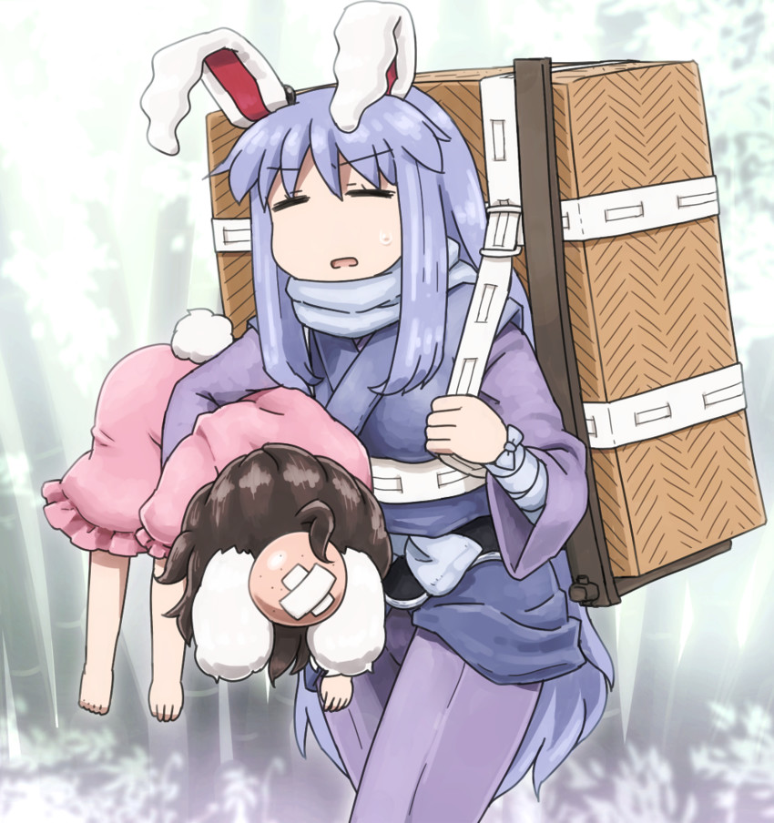 reisen udongein inaba and inaba tewi (touhou and 1 more) drawn by shirosato