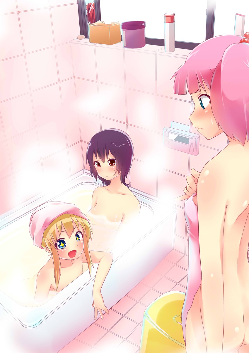 toshinou kyouko, akaza akari, funami yui, and yoshikawa chinatsu (yuruyuri) drawn by minami_kunimusu