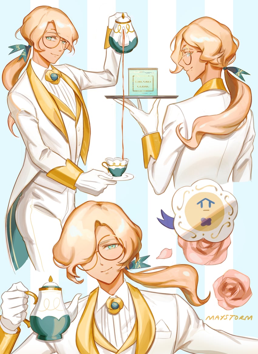 earl grey cookie and crying saucer (cookie run and 1 more) drawn by mayst0rm
