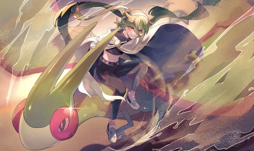 hatsune miku, flygon, and ground miku (pokemon and 2 more) drawn by mipi